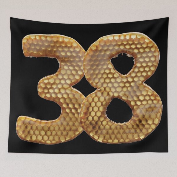 Item preview, 38 Number 3d Honey Numbers Font designed and sold by HelloFromAja.