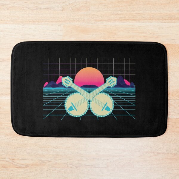 Item preview, Retro Banjo Mountains And Sun 80's Graphic Gift designed and sold by haselshirt.