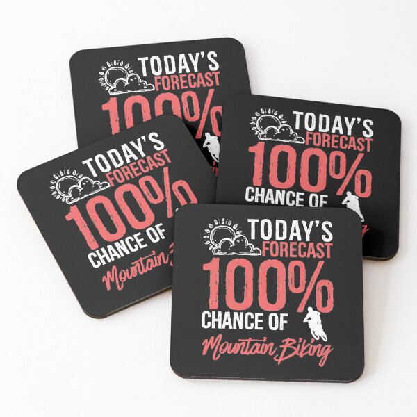 Item preview, Today's Forecast 100% Chance of Mountain Biking Funny Outdoors Gift Idea designed and sold by Orange Pieces.