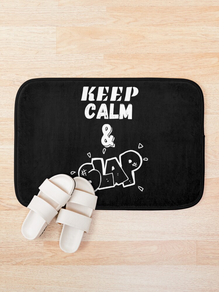 Thumbnail 1 of 6, Bath Mat, Keep Calm & Slap designed and sold by RIVEofficial.
