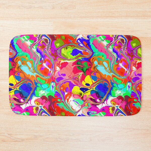 Item preview, Funky Marble Fluid Pattern Red Blue Yellow designed and sold by amersoliman.