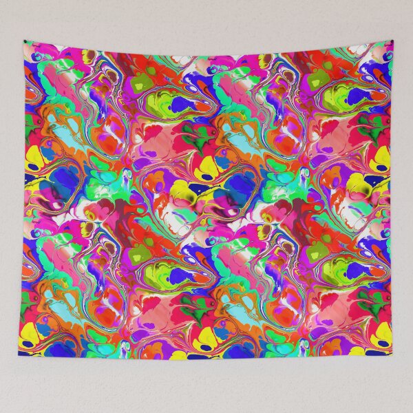 Item preview, Funky Marble Fluid Pattern Red Blue Yellow designed and sold by amersoliman.