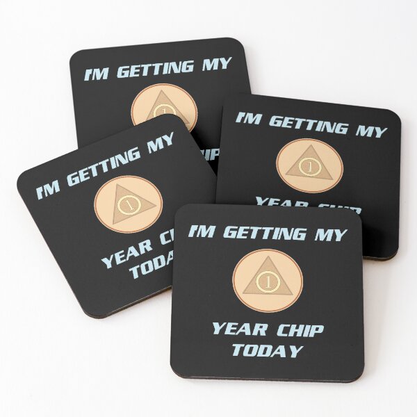 Item preview, Getting 1-year Chip Today Sober Anniversary Soberversary print designed and sold by jakehughes2015.
