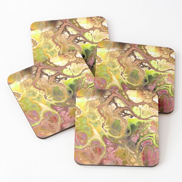 Item preview, Funky Marble Fluid Pattern Olive green Brwon Yellow designed and sold by amersoliman.