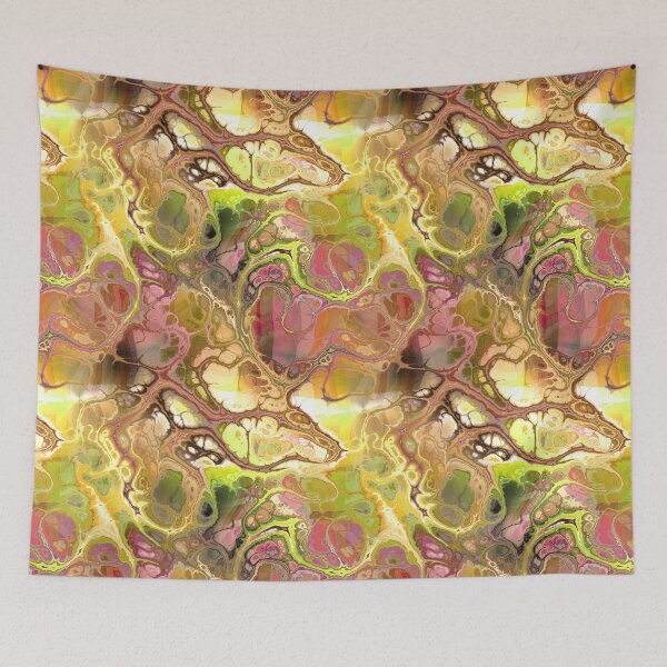 Item preview, Funky Marble Fluid Pattern Olive green Brwon Yellow designed and sold by amersoliman.