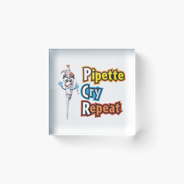 Item preview, PCR Pipette Cry Repeat with Angry Frustrated Character - Funny Science designed and sold by Zit-Zat-Zot.