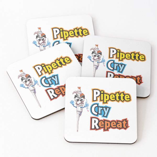 Item preview, PCR Pipette Cry Repeat with Angry Frustrated Character - Funny Science designed and sold by Zit-Zat-Zot.