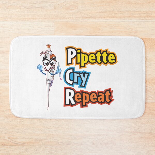 Item preview, PCR Pipette Cry Repeat with Angry Frustrated Character - Funny Science designed and sold by Zit-Zat-Zot.