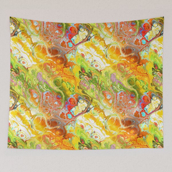 Item preview, Funky Marble Fluid Pattern Green Red Yellow designed and sold by amersoliman.