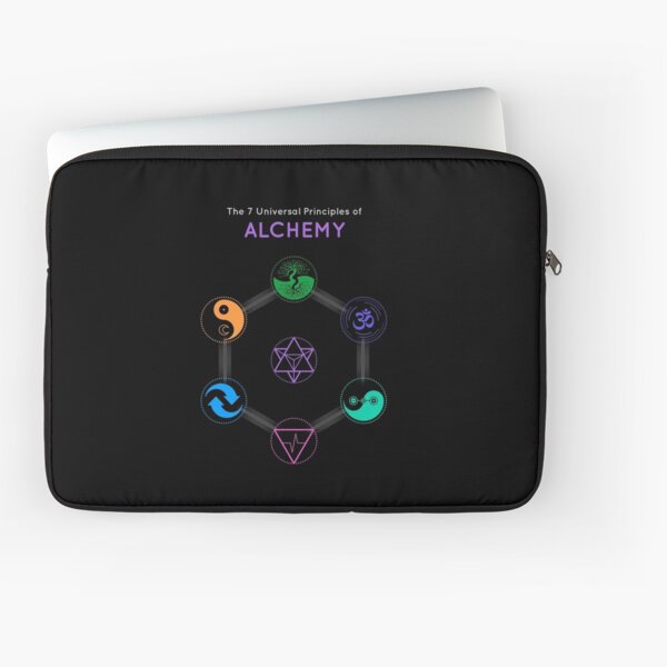 The 7 Universal Principles of Alchemy - Shee Symbols Laptop Sleeve