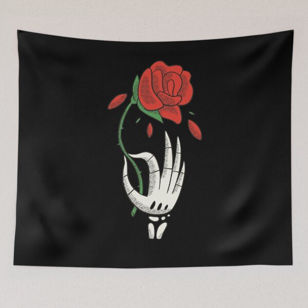 Item preview, SKELETON HAND ROSE T-SHIRT TEE GIFT PRESENT BIRTHDAY CHRISTMAS designed and sold by Timcito.