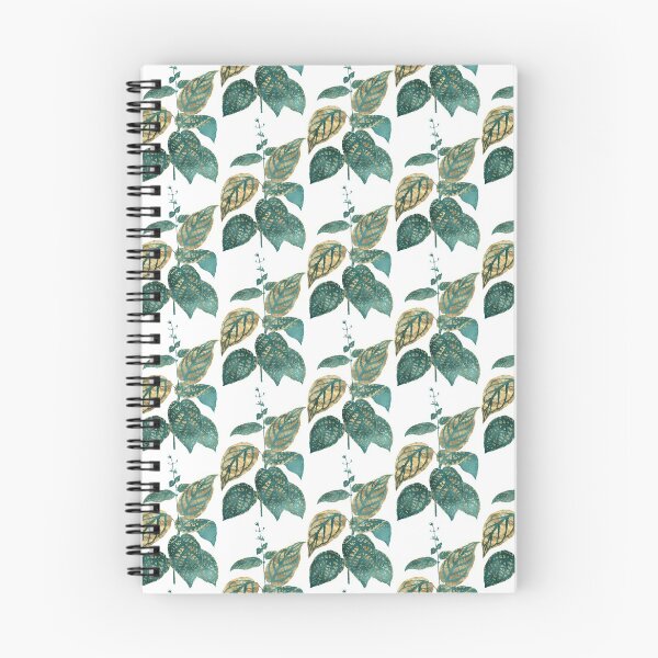 Item preview, Teal And Gold Tropical Leaves Pattern designed and sold by amersoliman.