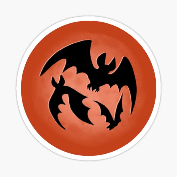 Blood Moon Bats Sticker
