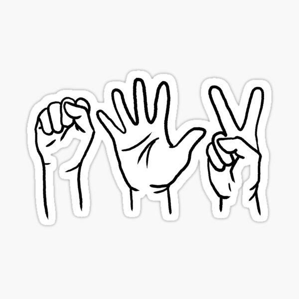 Rock Paper Scissors Sticker