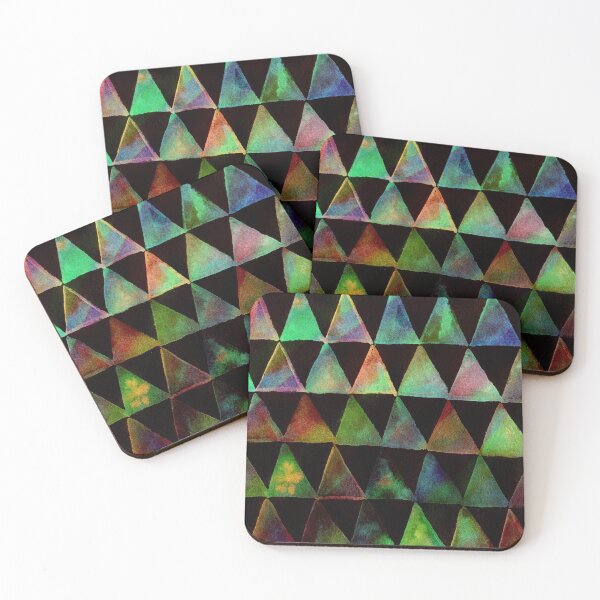 Item preview, Black background with triangles designed and sold by Begoll Art.