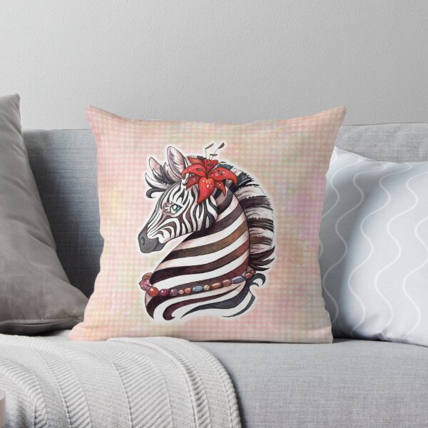 sommerliches Zebra Dekokissen