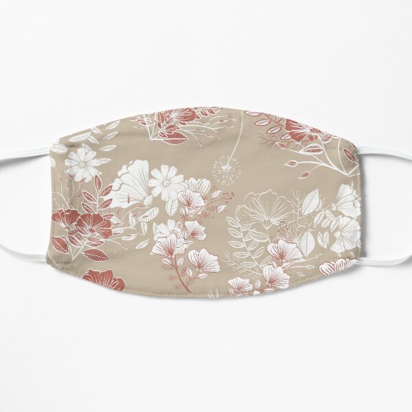Vintage cottagecore wildflowers Flat Mask