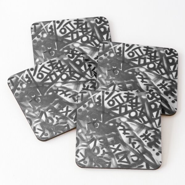 Item preview, Hieroglyph for sacred carvings in black and white designed and sold by allgoldcreative.