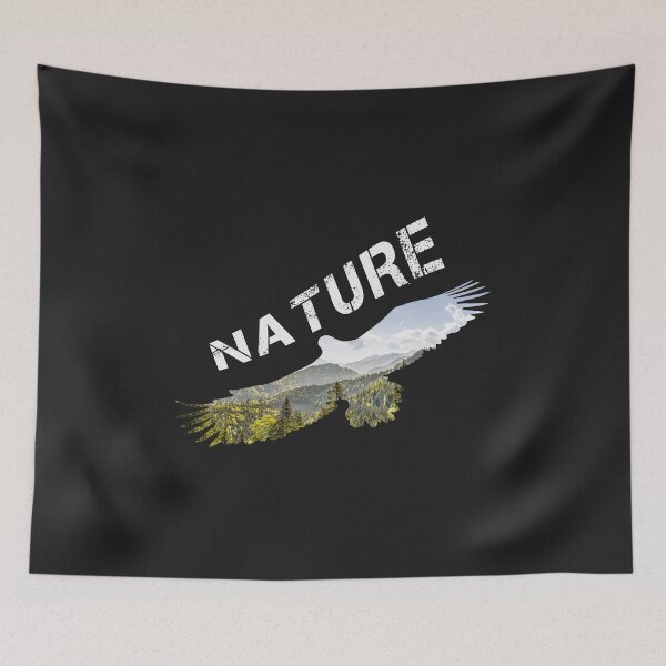 Item preview, Nature panorama, eagle, mountains, forest outdoor designed and sold by Kuma518.