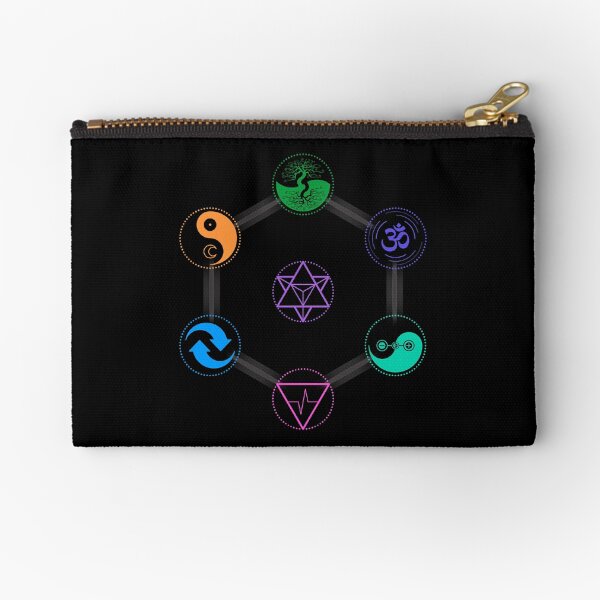 The 7 Universal Principles of Alchemy - Shee Symbols Zipper Pouch