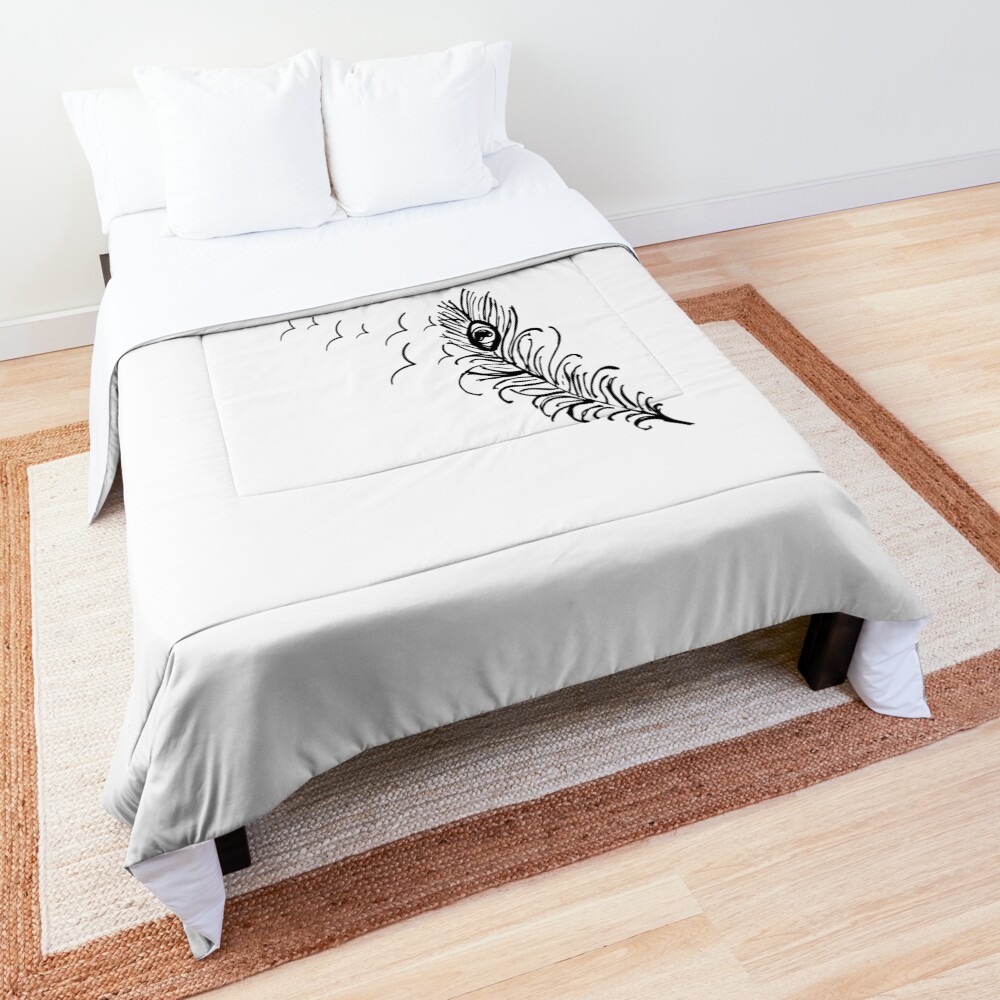 black feather comforter