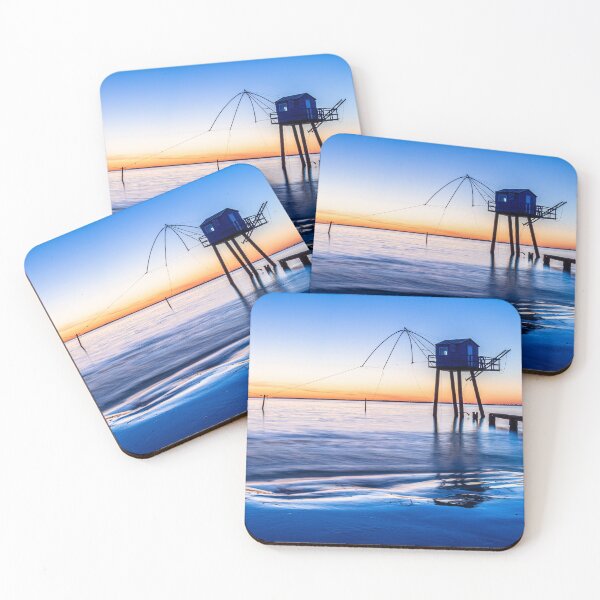 Item preview, Tharon-Plage fisheries at blue hour designed and sold by RobArt-Photo.