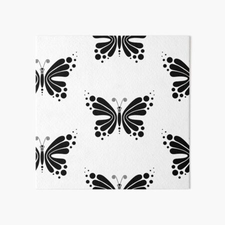 Hypnotic Butterfly B&W - Shee Vector Pattern Art Board Print