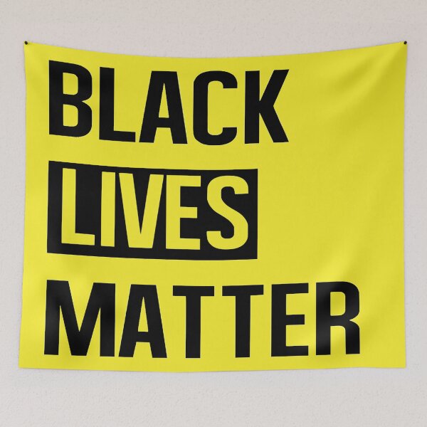 Item preview, Black Lives Matter Logo Black and Yellow designed and sold by nickcosky.