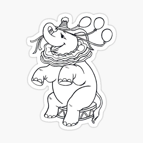 Elephant celebrating Sticker