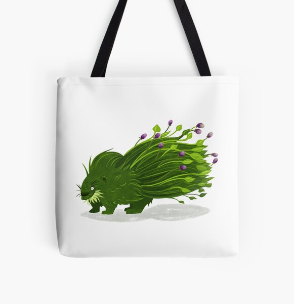 Pflanzenstachelschwein Allover-Print Tote Bag