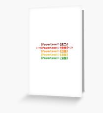 It's over nine-thousaaaaaaaaaaaaaand! Greeting Card