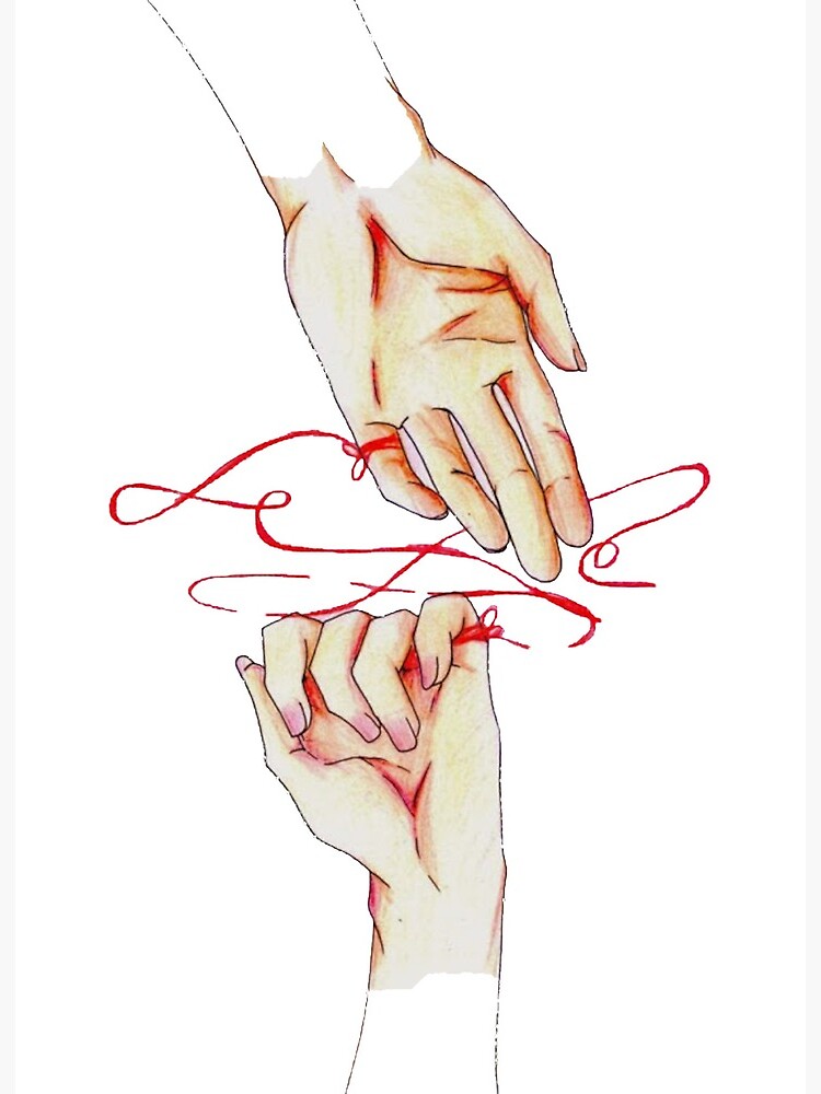tyk kylling mikrobølgeovn red thread of fate" Art Board Print for Sale by Drago72 | Redbubble