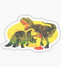 Triceratops vs T Rex Dino Fight Sticker