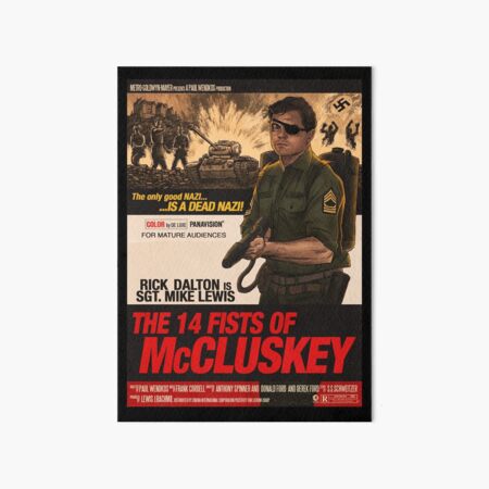 Once upon a time in hollywood - 14 fists of Mcluskey Art Board Print