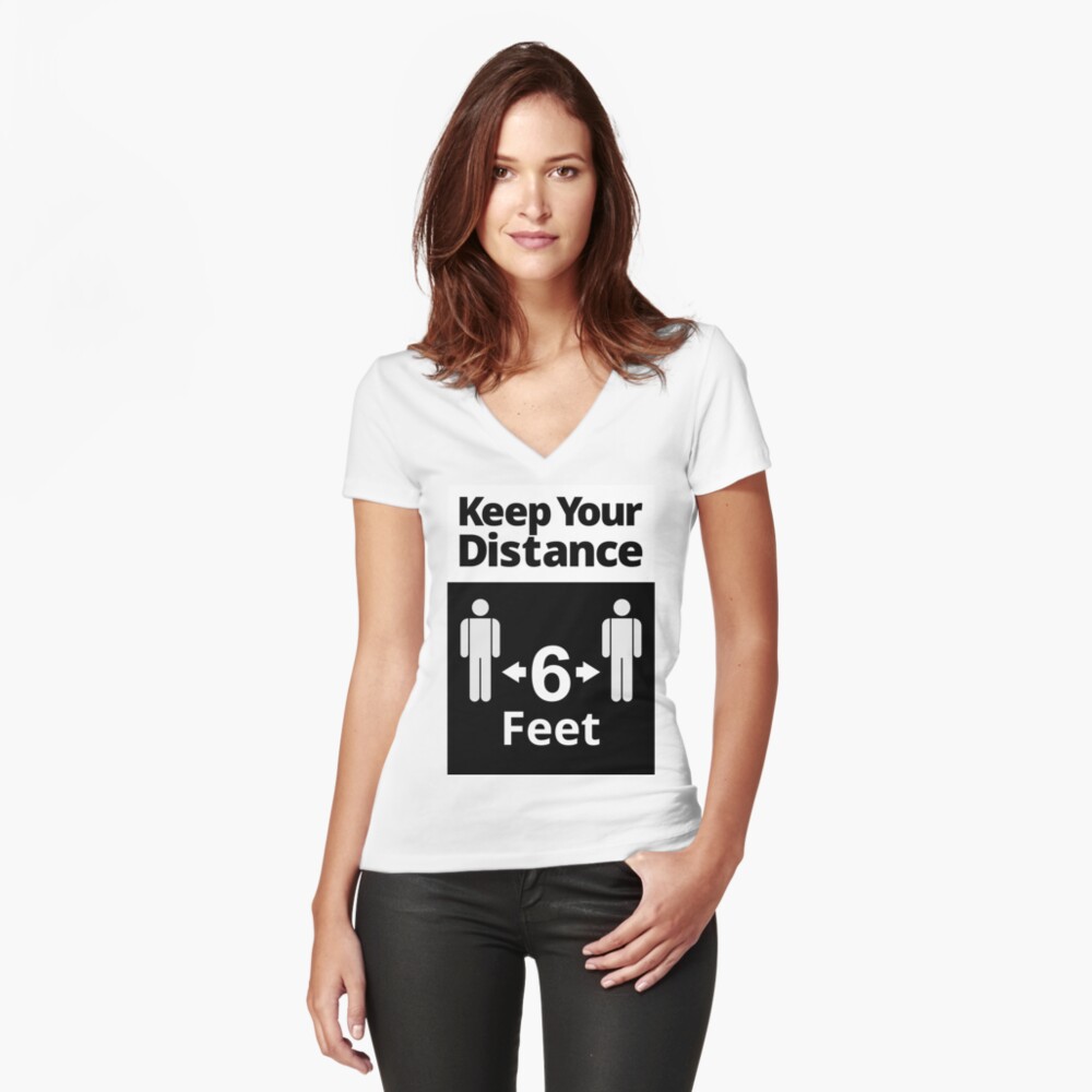Item preview, Fitted V-Neck T-Shirt designed and sold by SocialShop.