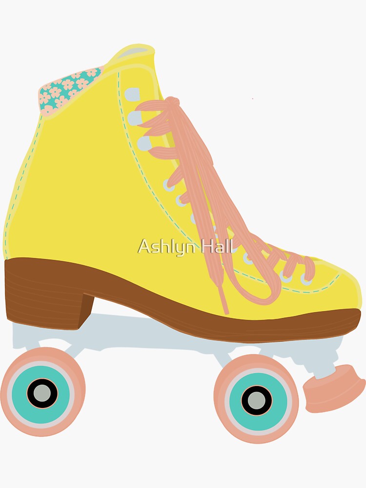 Roller Skates, Skating, Roller Blades, yellow, TikTok Sticker for Sale by  Ashlyn Hall