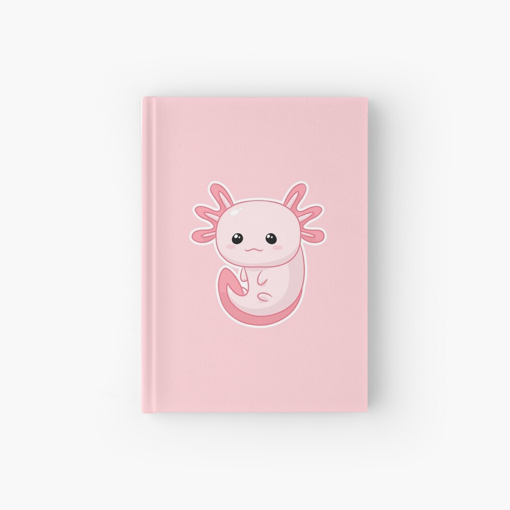 Kawaii Pink Baby Axolotl Hardcover Journal By Vapcool Redbubble