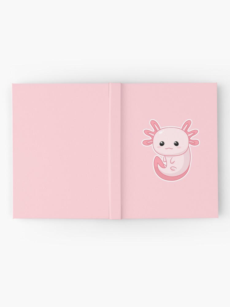 Kawaii Pink Baby Axolotl Hardcover Journal By Vapcool Redbubble