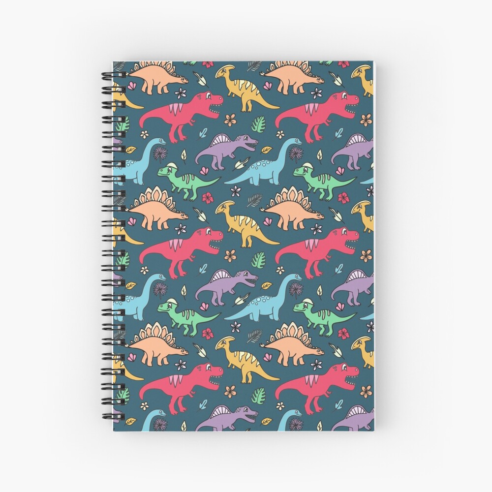 Cuaderno de espiral de dinosaurio personalizado con palmera de dinosaurio  azul, cuaderno personalizado para niños, adolescentes, niñas, mujeres