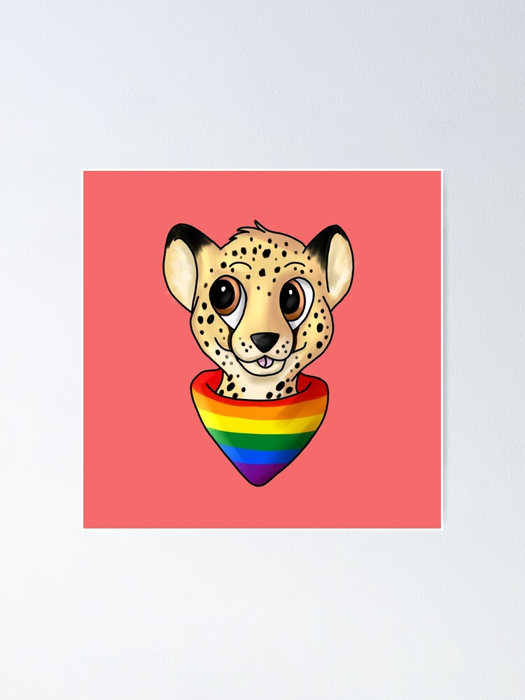 Pride Cheetah Gay Poster By Tookfluff Redbubble 1600