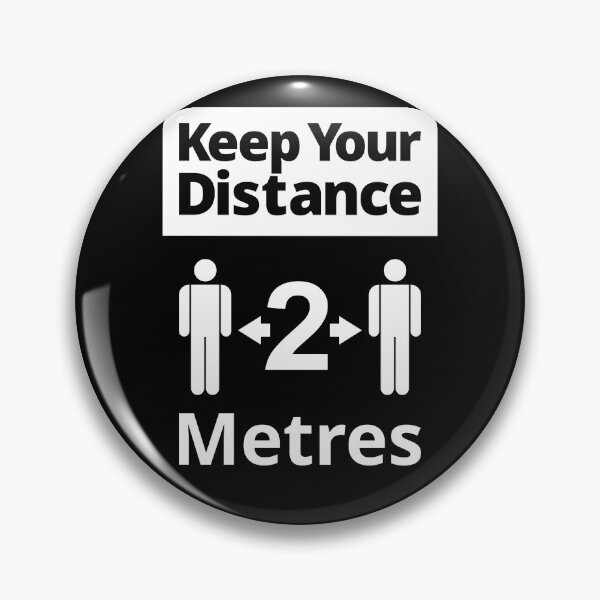 Item preview, Social Distancing Sign - Keep Your Distance 2 metres - Black and White designed and sold by SocialShop.