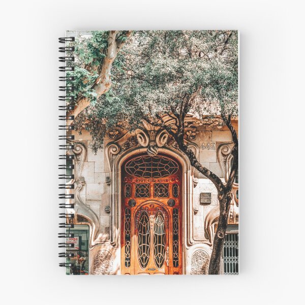 Item preview, House Comalat Barcelona, Beautiful Door Entrance, Casa Comalat, Modernist Building in Barcelona, Architecture Urban City, City Travel Print designed and sold by radub85.