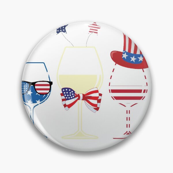 Item preview, Red White And Blue Glasses, July 4th Wine Glasses designed and sold by ilizindotcom.
