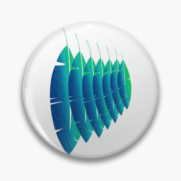 Aperçu de l'œuvre Sept plumes classiques vert bleuâtre avec texture créée et vendue par vineeth.