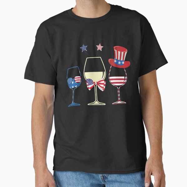 Item preview, Red White And Blue Glasses, July 4th Wine Glasses designed and sold by ilizindotcom.