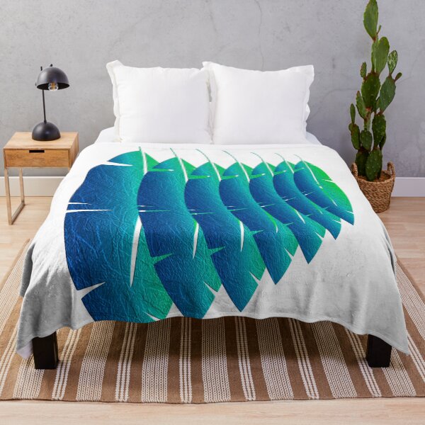 Item preview, Siete plumas clásicas de color verde azulado con textura designed and sold by vineeth.