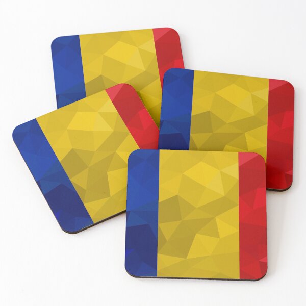 Item preview, Low Poly Romania Flag - Geometric Tricolor Design designed and sold by OrangePoly.