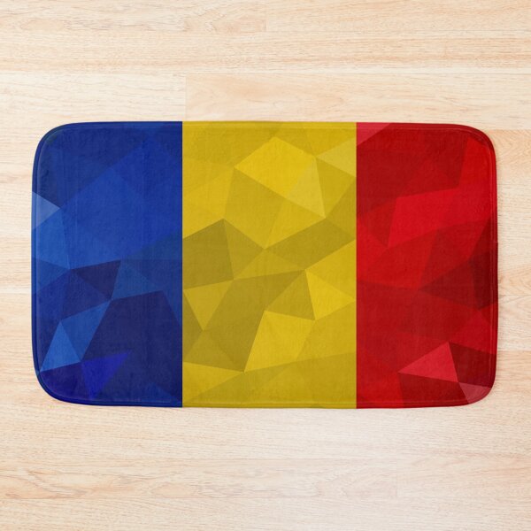 Item preview, Low Poly Romania Flag - Geometric Tricolor Design designed and sold by OrangePoly.