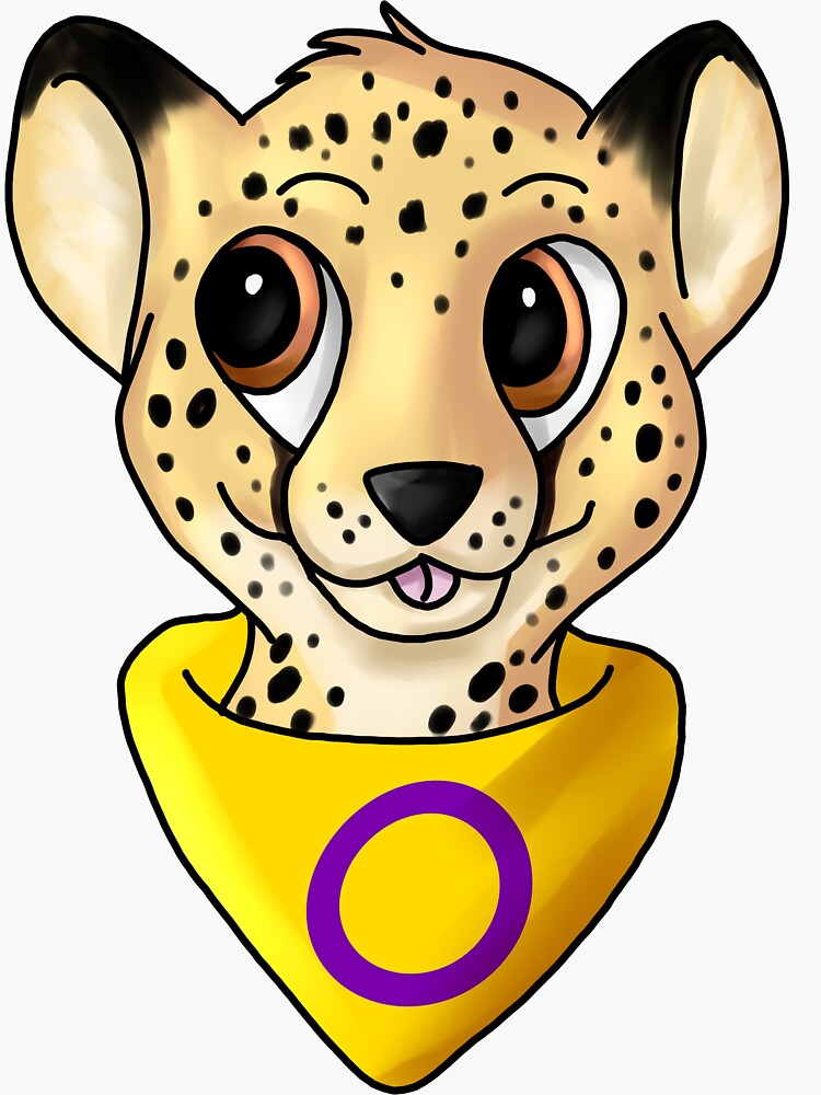 Pride Cheetah Intersex Sticker By Tookfluff Redbubble 9237