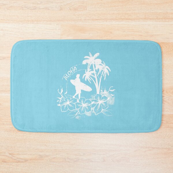 Item preview, Aloha Hawaii Hawaiian Island Hibiscus Print - Surfer Silhouette Vinatge Design designed and sold by FunnySunny T-Shirts.